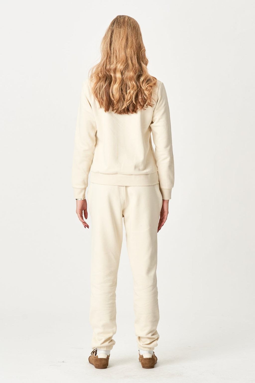 Basic Sweatsuit met hoodie (licht beige) - pakketdeal (vrouwen)