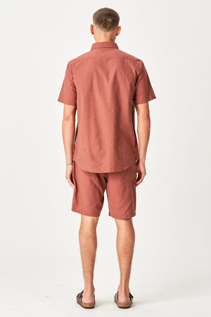 Linge de linge à manches courtes + linge Shorts - Terracotta (forfait)
