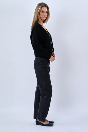 Cardigan à col en V - Noir