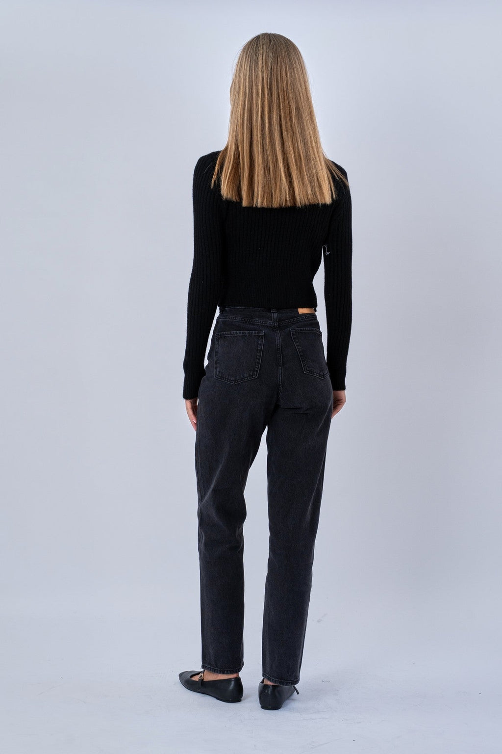 Nova Tie Blouse Gebreid - Zwart