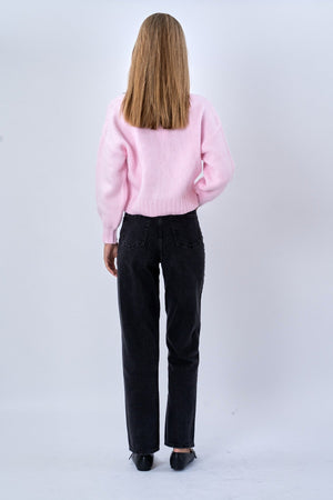 Cardigan col V - Rose