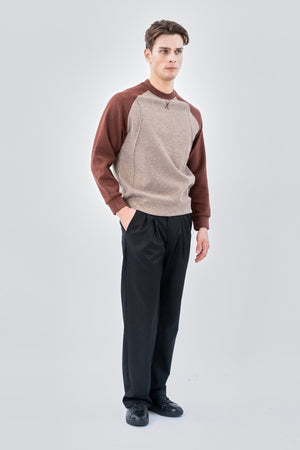 Raglan Sleeve Sweater - Brown