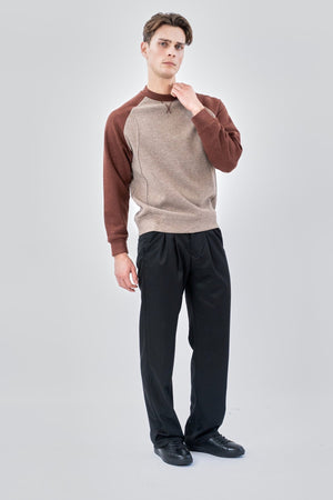 Raglan Sleeve Sweater - Brown