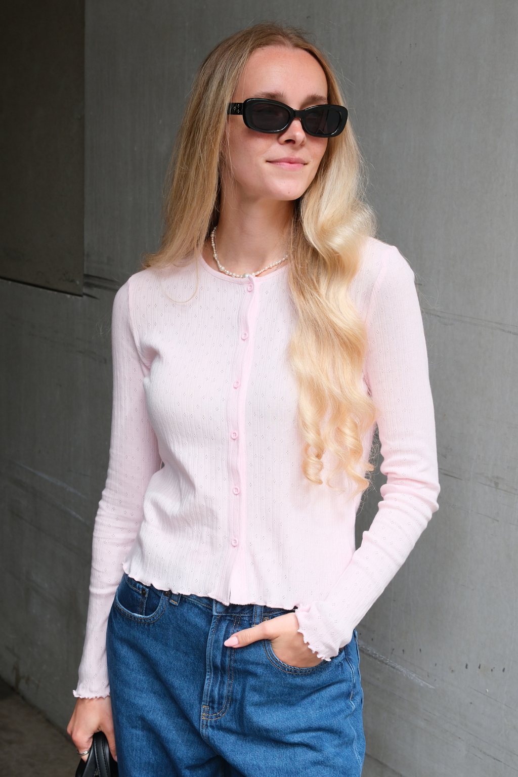Isa O-Neck Cardigan-Pink A-Boo