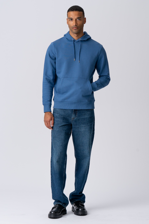 Sweatshirt Hoodie - Stoffig Blauw