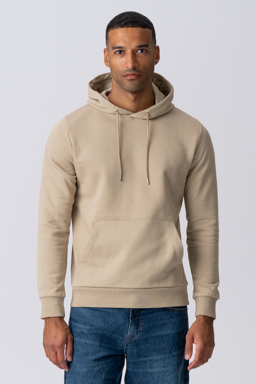 Basic Hoodie Sweat - Dark Beige