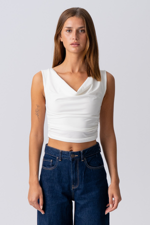 Elisa Waterfall Top - blanc