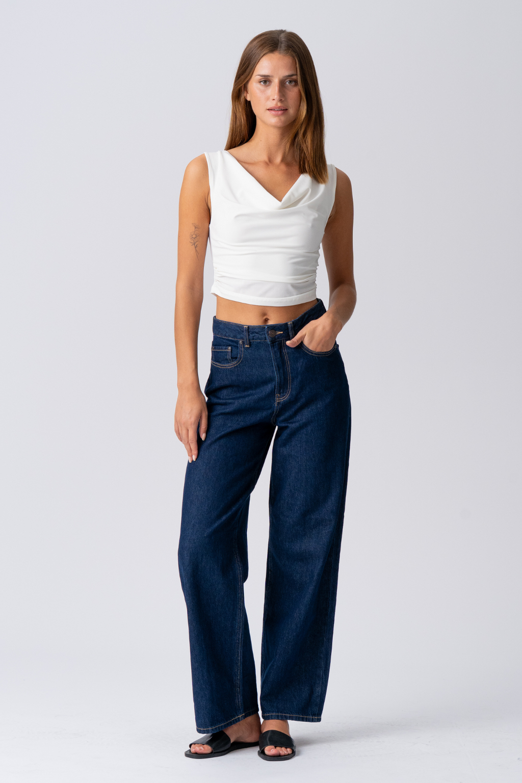 Elisa Waterfall Top - blanc