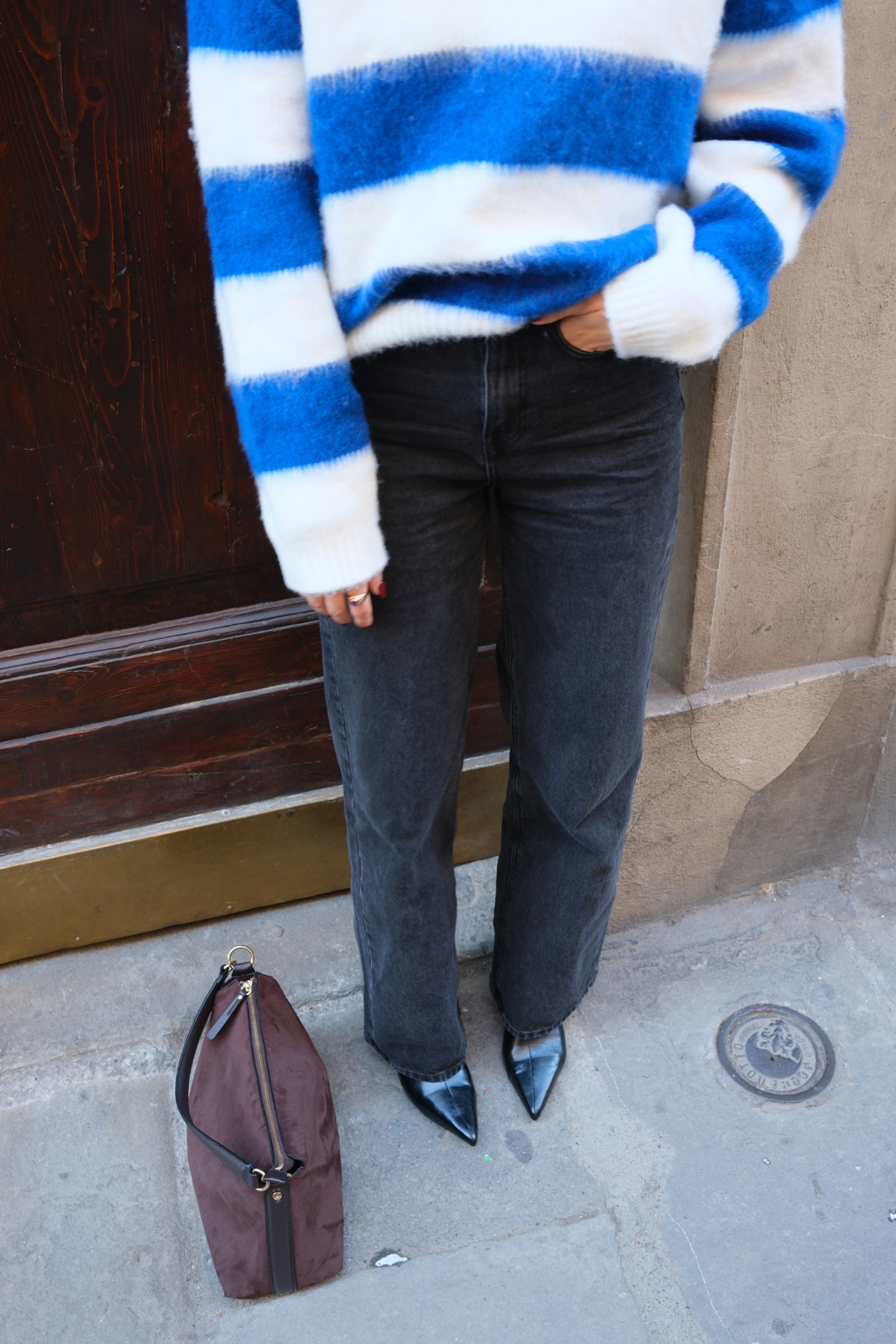 The Original Performance Wide Jeans - Washed Black Denim