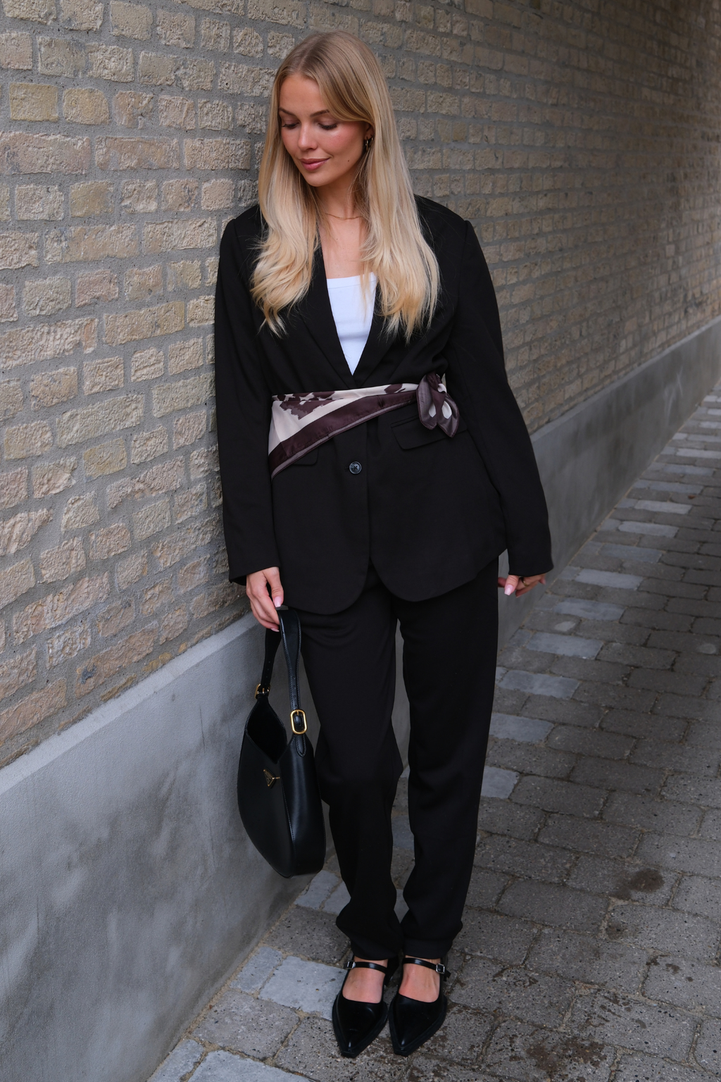 Blazer met klassieke pasvorm - Zwart
