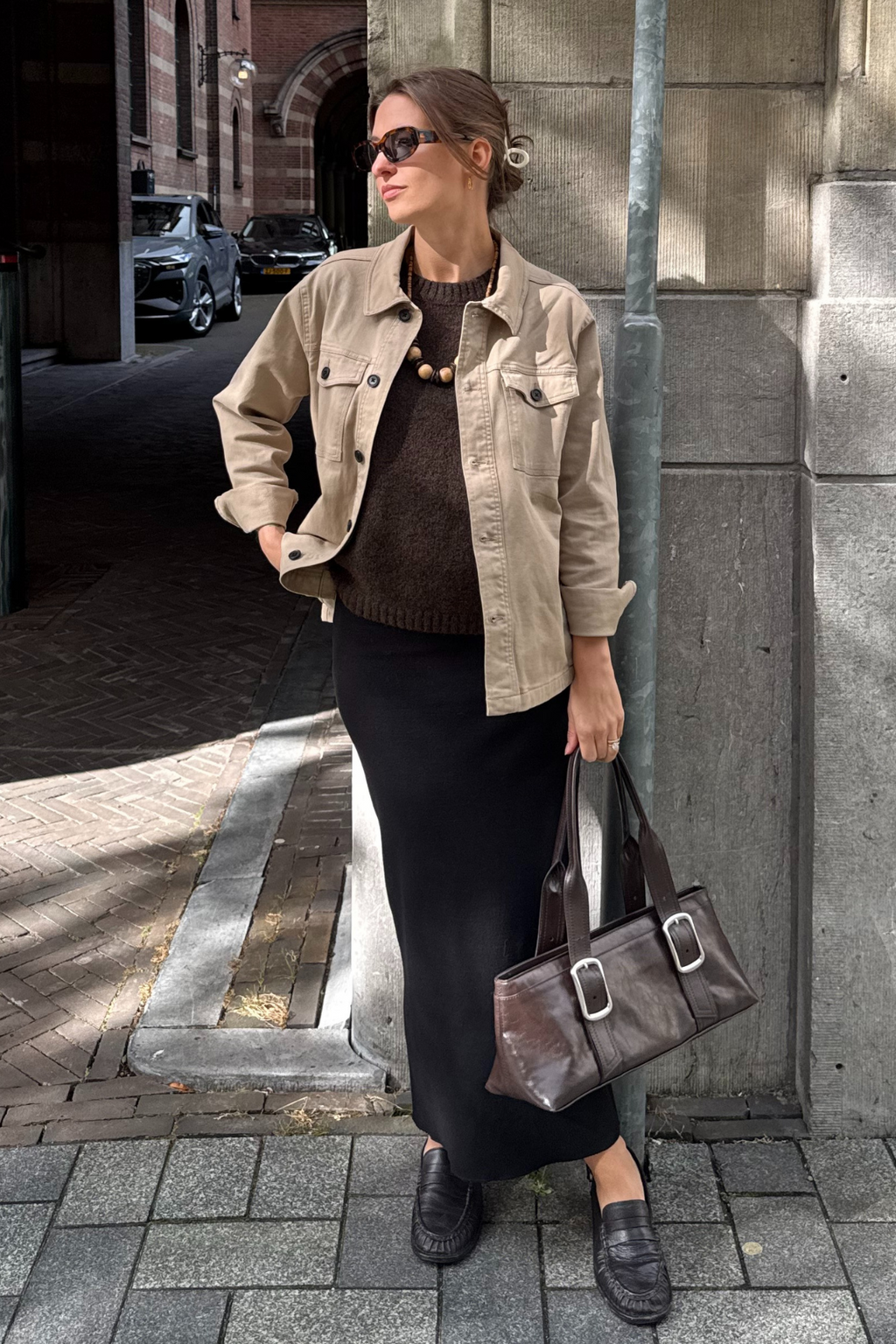 Twill -overschrijden - Beige