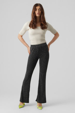 Kanva Flare Bukser - Silver Lurex