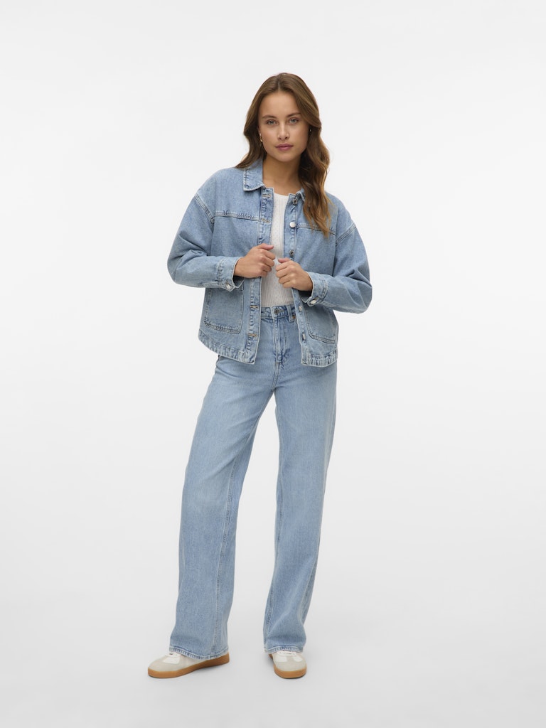 Jamie Denim Shacket - Denim bleu clair