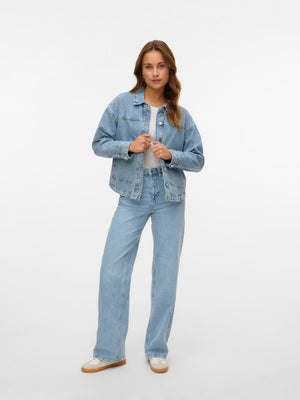 Jamie Denim Shacket - Denim bleu clair