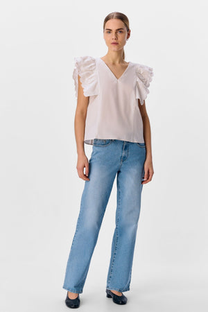 Hope papaya nour S/s top - wit zand