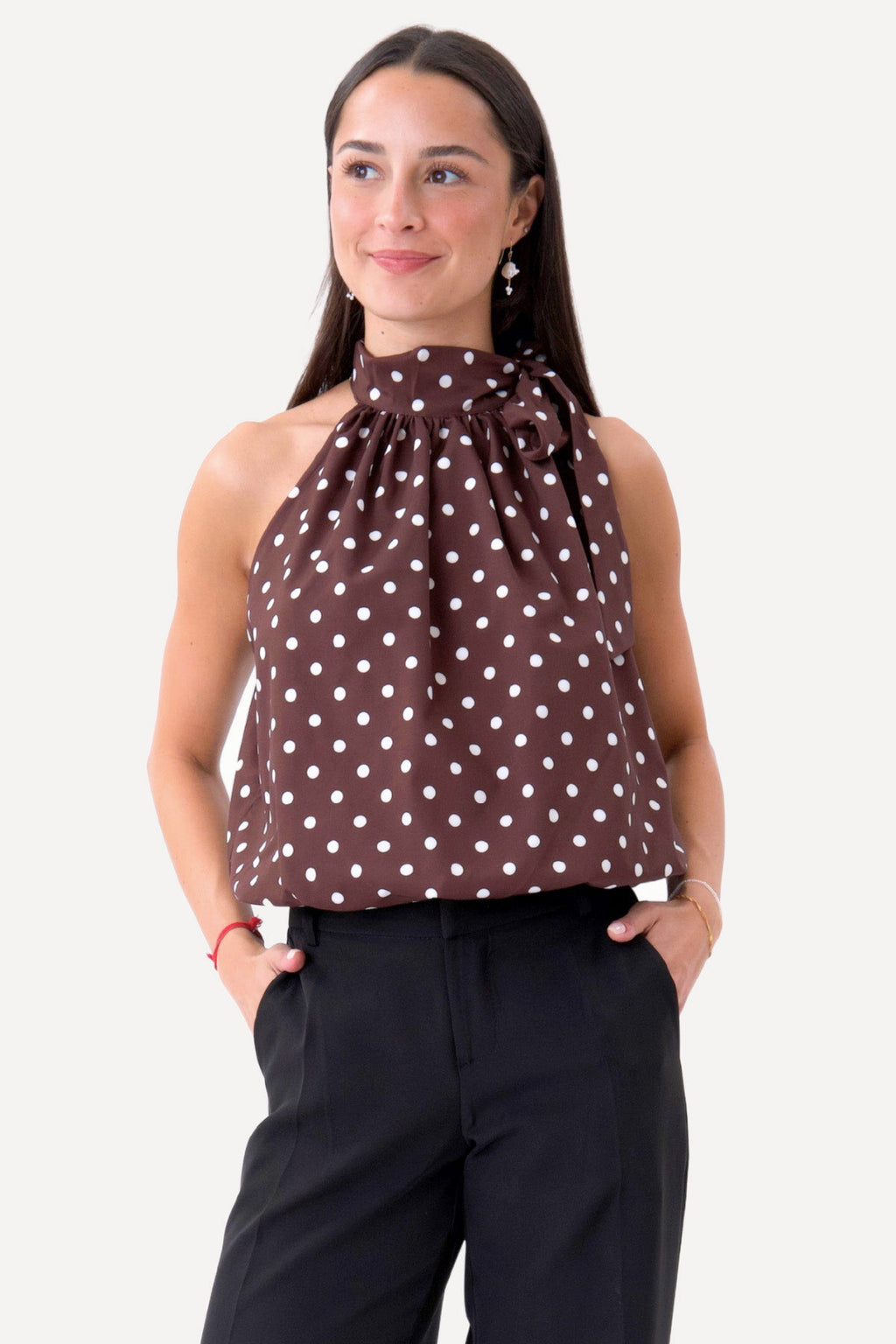 Haut Wilma - Marron/Pois Blanc