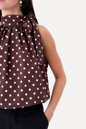 Haut Wilma - Marron/Pois Blanc