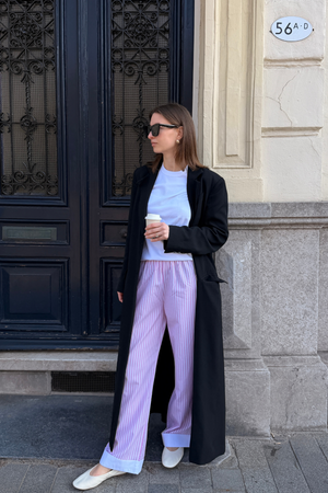 Layla gestreepte Pants - Roze