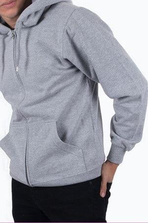 Sweat à capuche à sueur zip - gris clair
