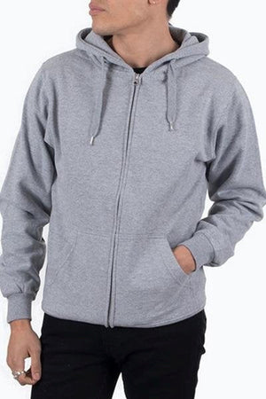 Sweat à capuche à sueur zip - gris clair