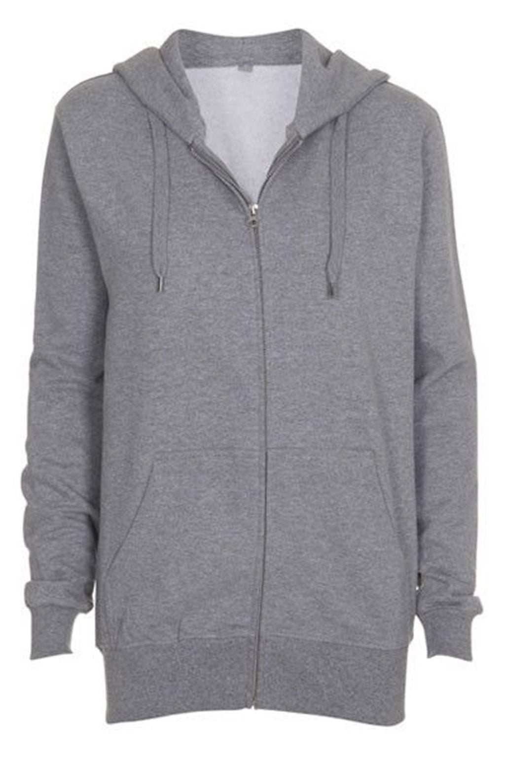 Sweat à capuche à sueur zip - gris clair