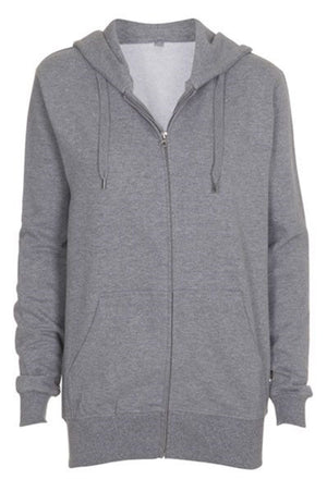 Sweat à capuche à sueur zip - gris clair