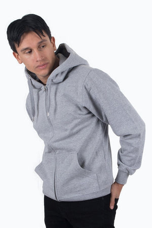 Sweat à capuche à sueur zip - gris clair