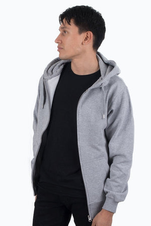 Sweat à capuche à sueur zip - gris clair