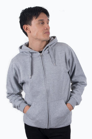Sweat à capuche à sueur zip - gris clair