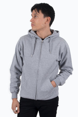 Sweat à capuche à sueur zip - gris clair