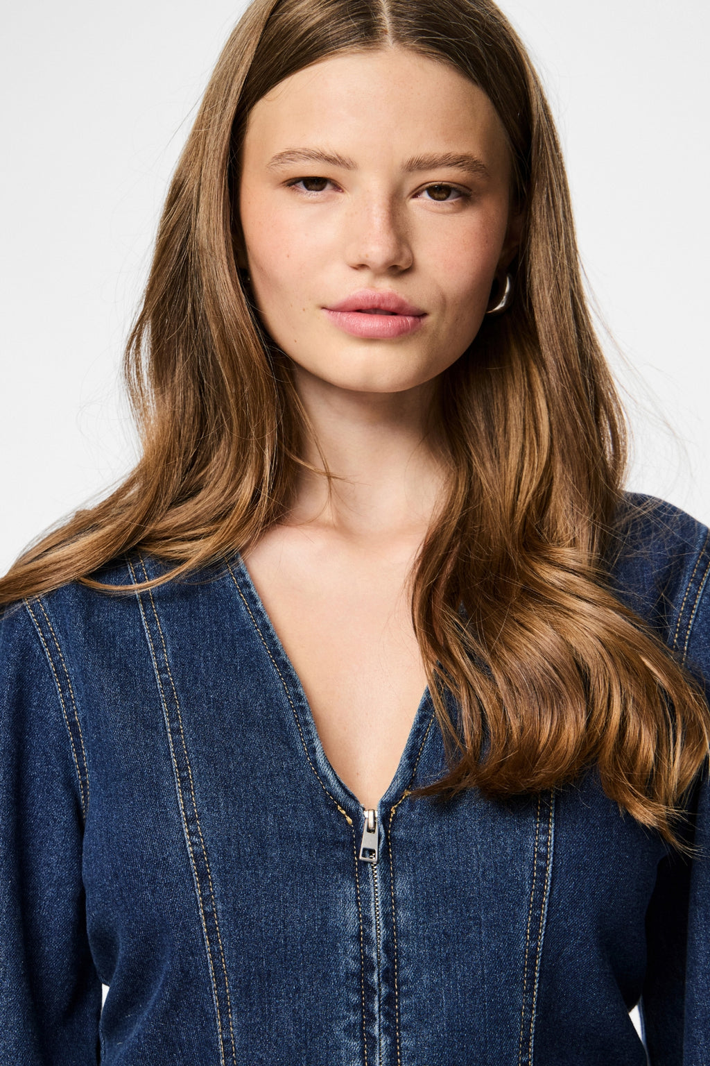 Robe en jean Flora - Denim bleu foncé
