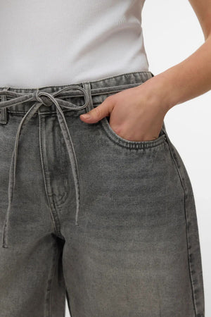 Wien-riem Shorts Mix - Lichtgrijs denim