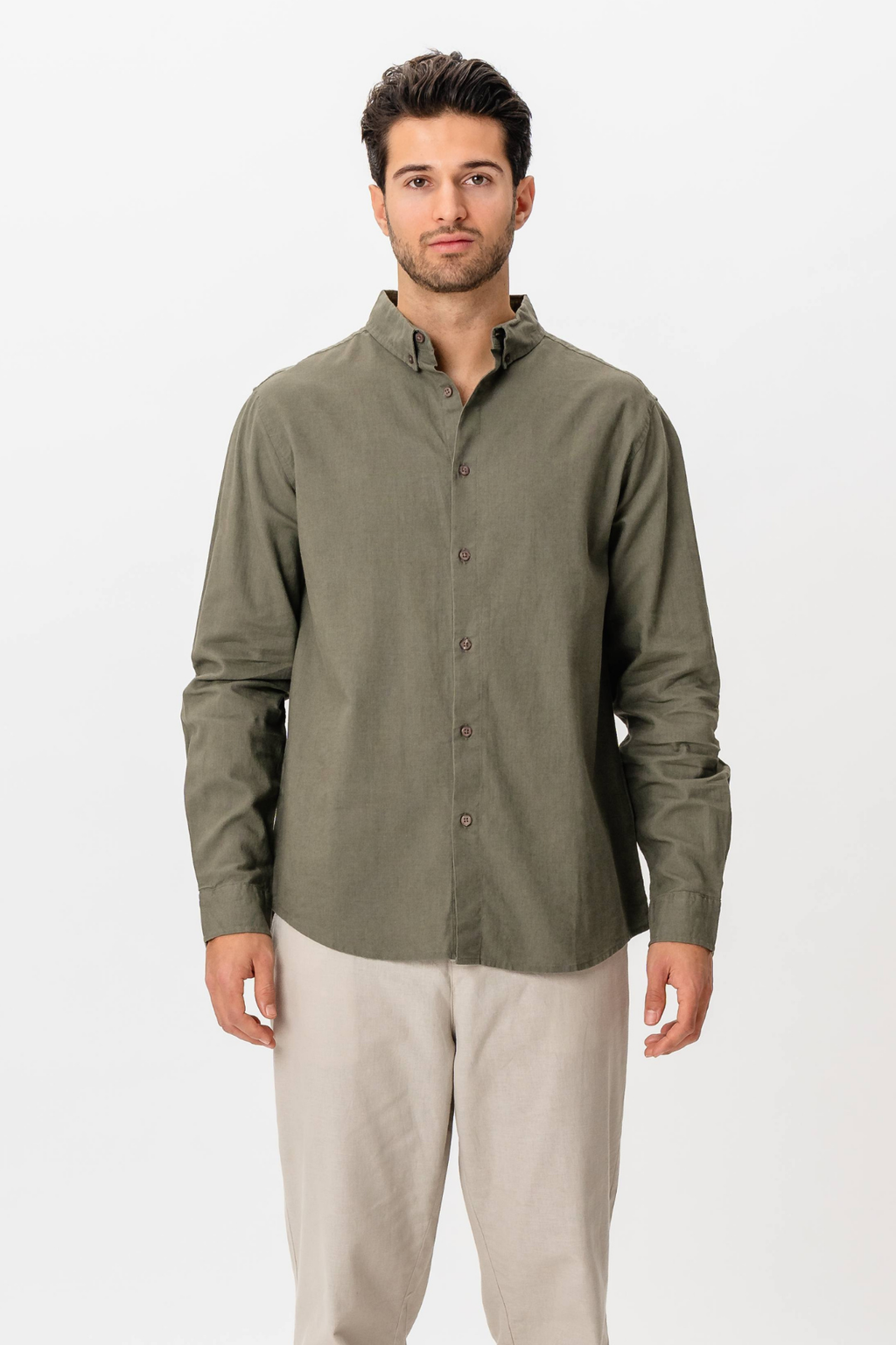 Chemise en lin - armée