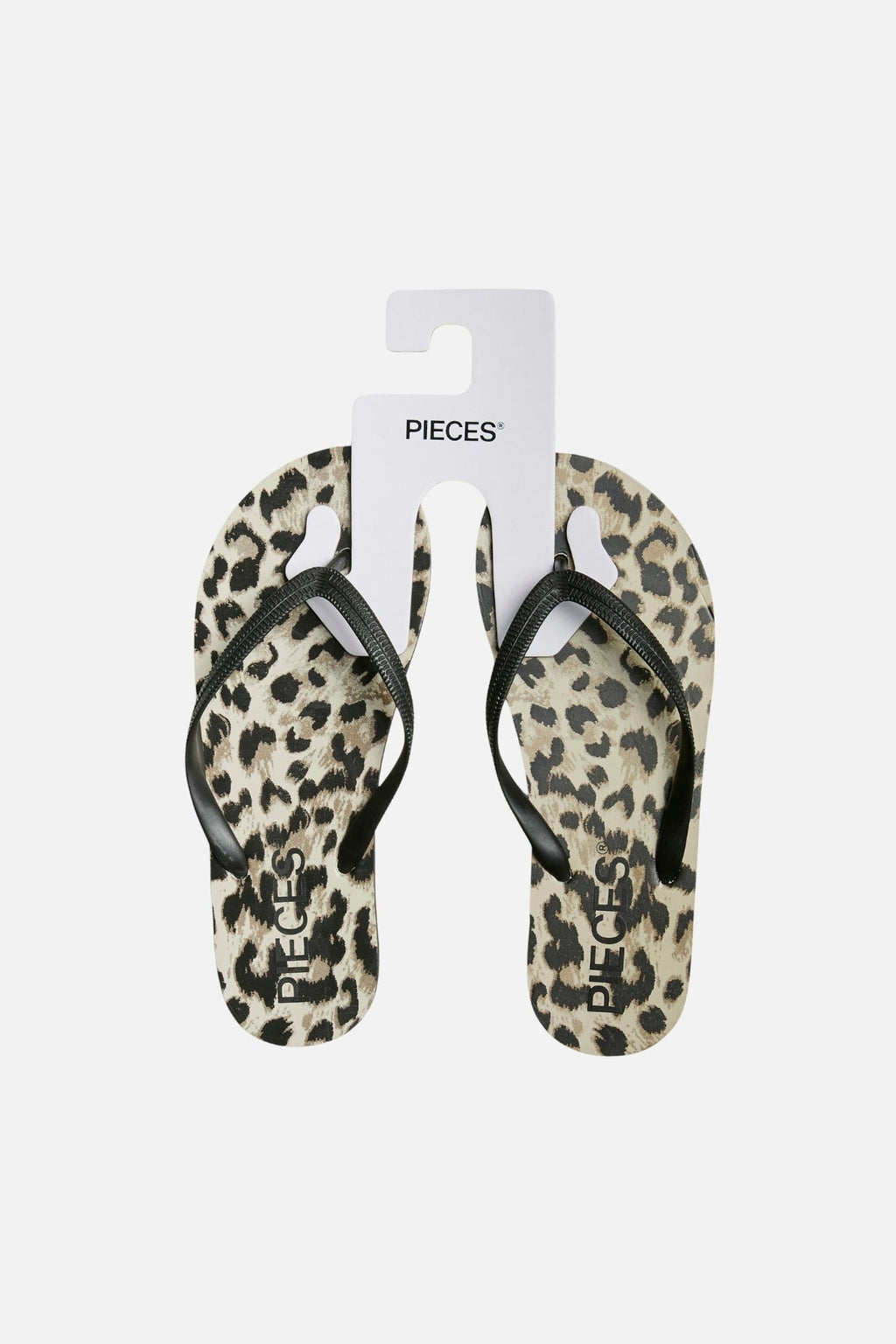 Zomerprint flip flop - zwarte leo