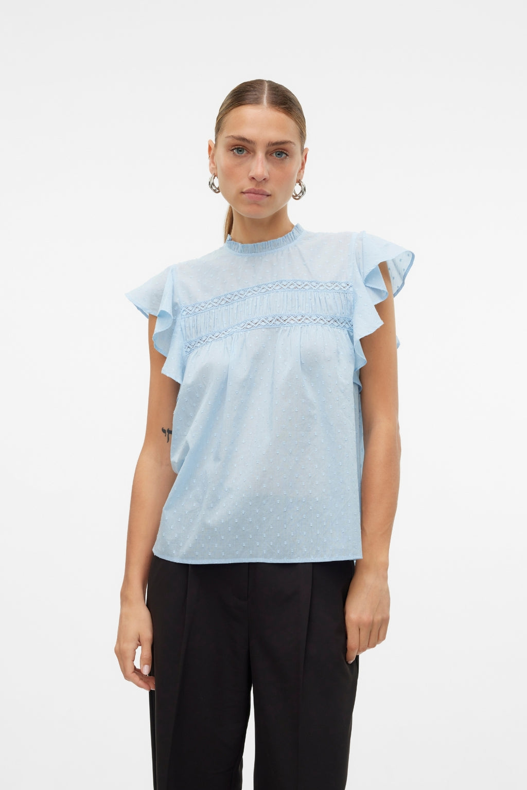 Trine Kanten Top - Kasjmier Blauw