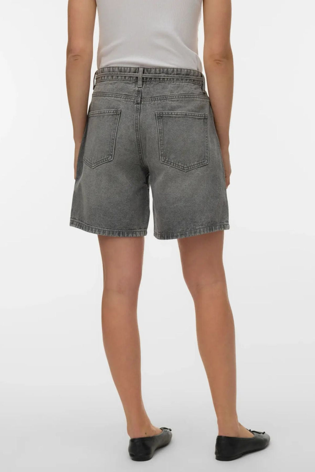 Wien-riem Shorts Mix - Lichtgrijs denim