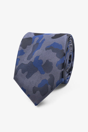 Tie - zwart/blauw militair