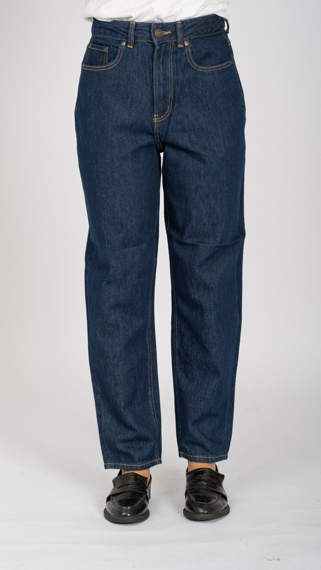 Le jean maman de performance original - Dark Blue Denim