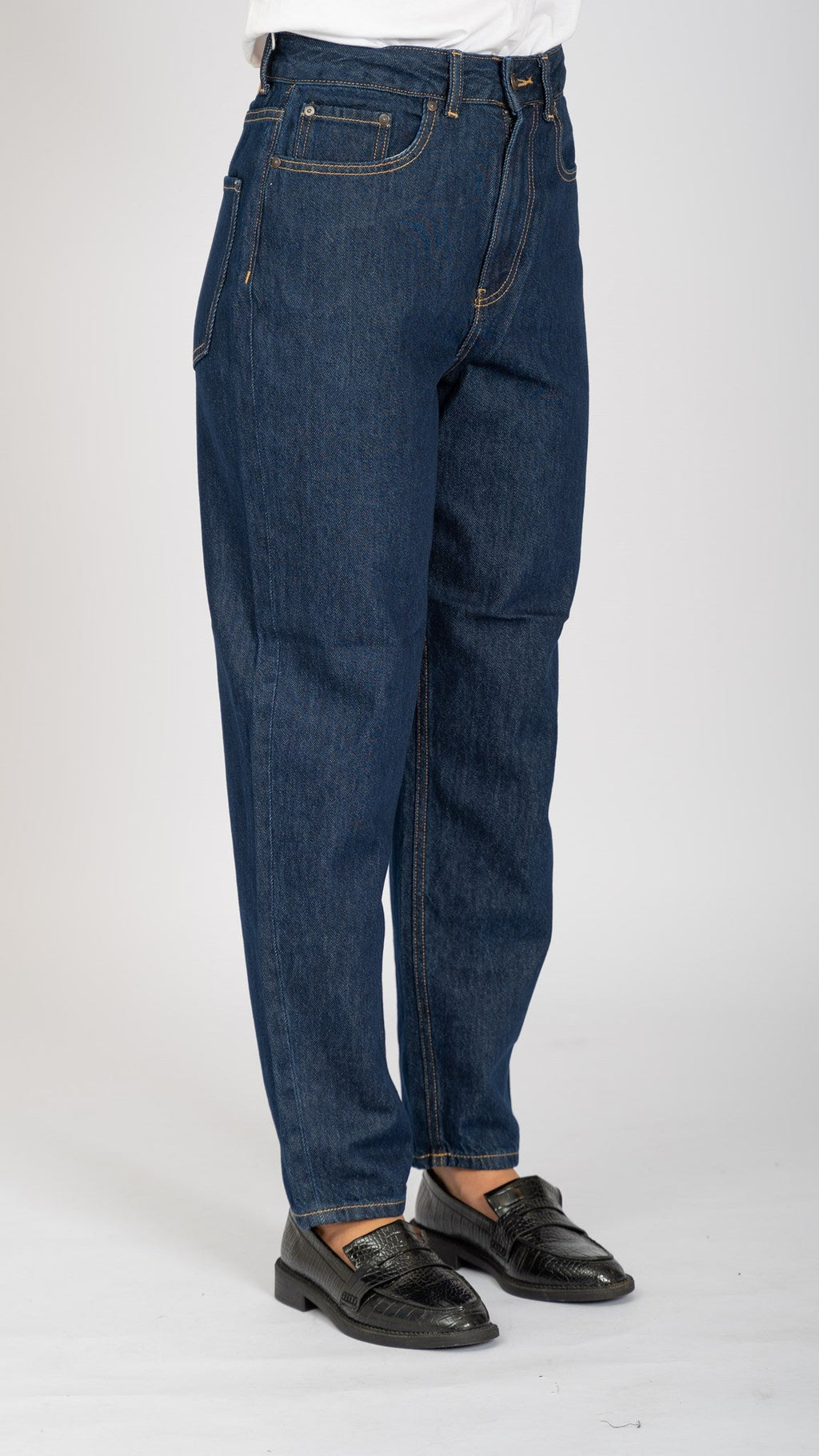 Le jean maman de performance original - Dark Blue Denim