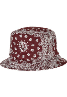 Chapeau Bucket imprimé Bandana - Cerise/Blanc