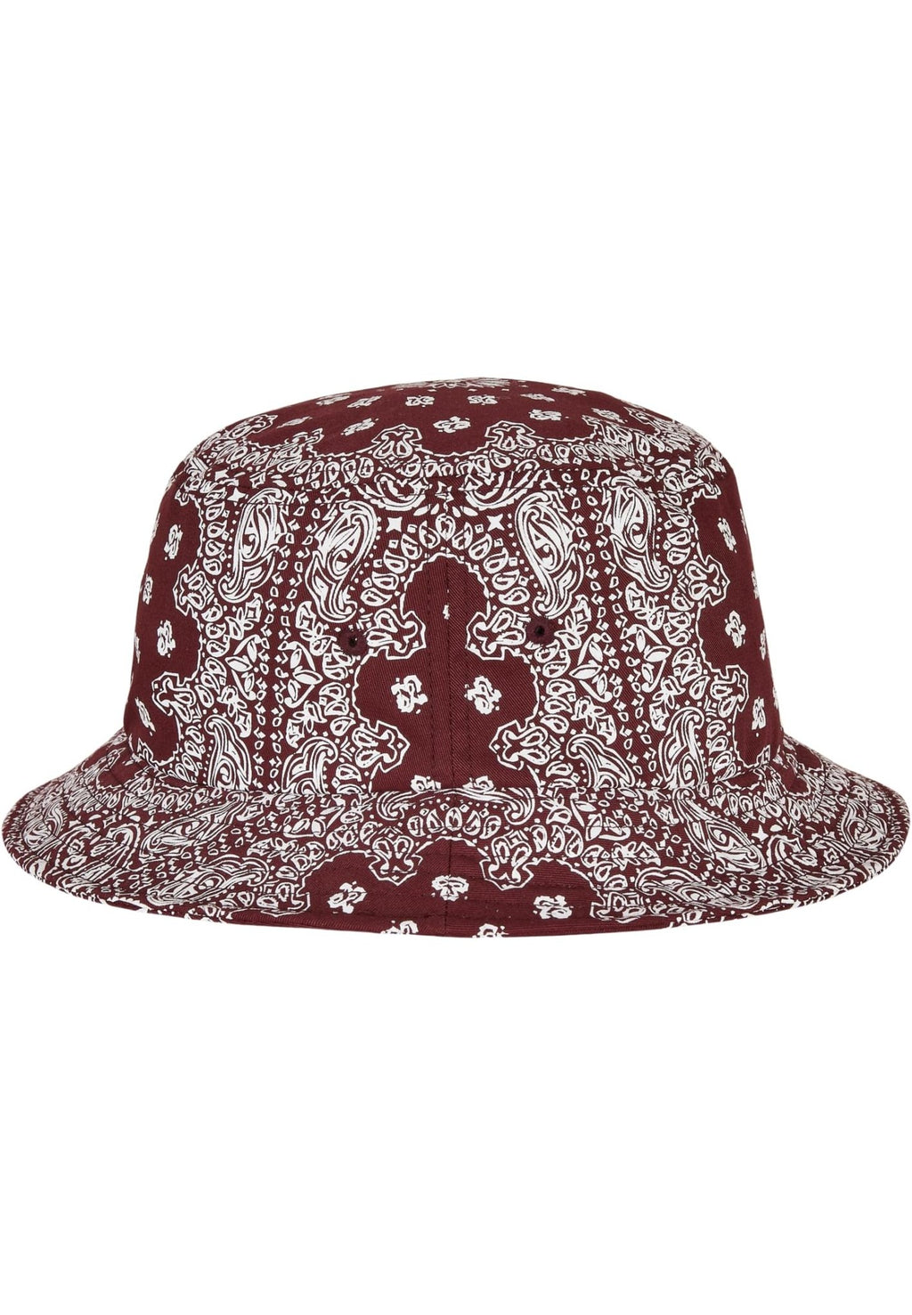 Bandana Print Bucket Hat - Cherry/White