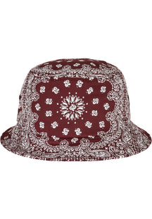 Chapeau Bucket imprimé Bandana - Cerise/Blanc