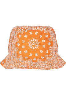 Chapeau Bucket imprimé Bandana - Orange