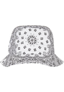 Chapeau Bucket imprimé Bandana - Blanc