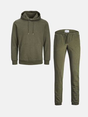 Basic Swewnsuit avec sweat à capuche (vert foncé) - Forme d'emballage