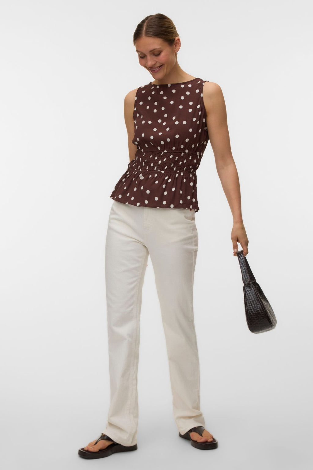 Elisa Smock Top - Chocolade Martini - Sneeuwwitje Stip