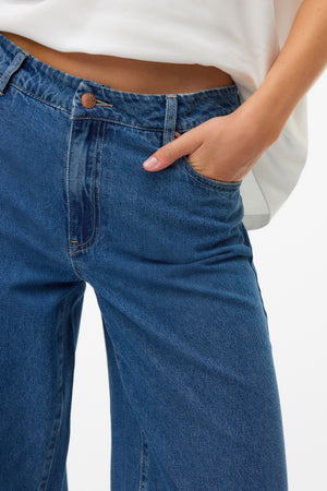 Remy Wide Jeans - Middelblauw denim