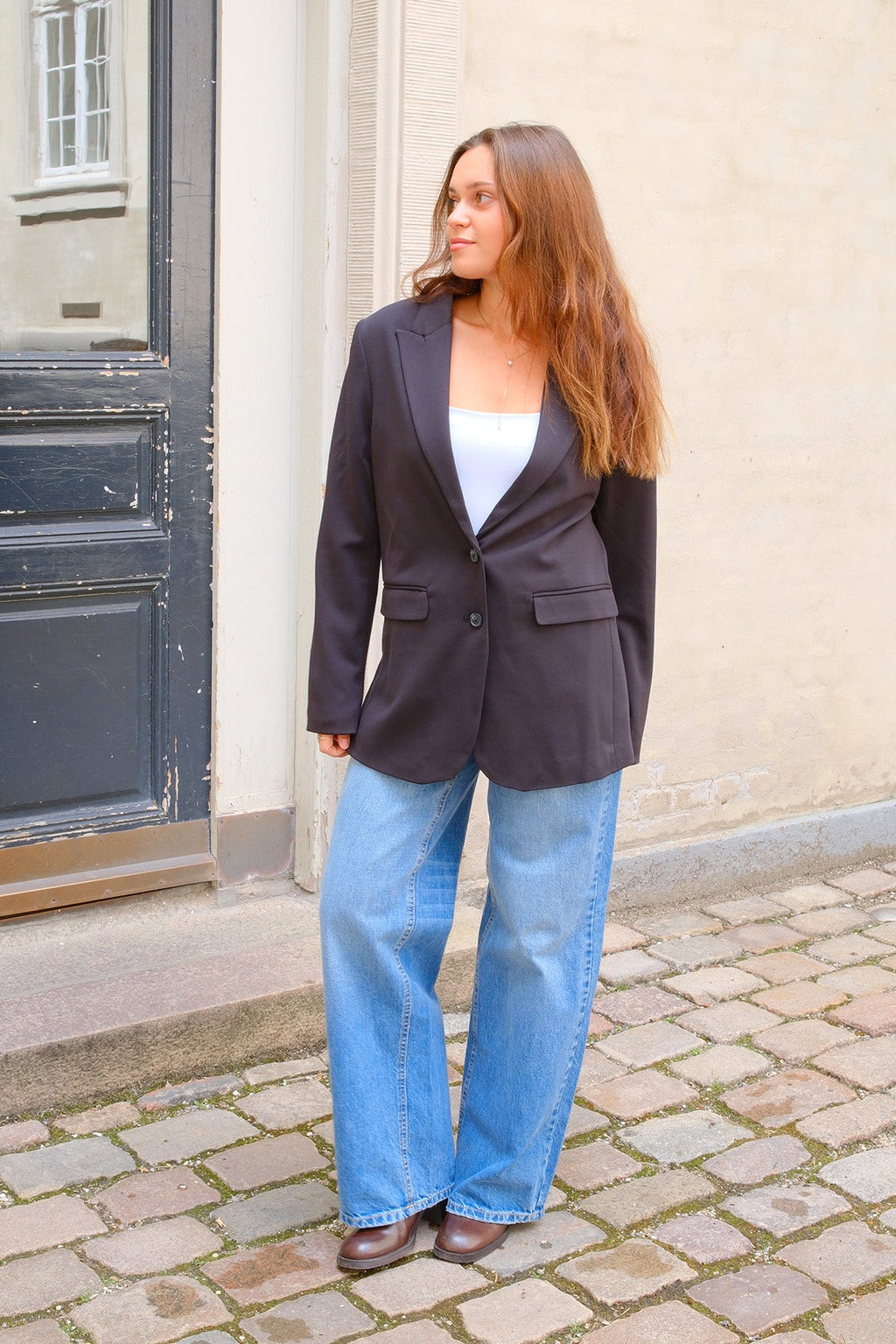 Blazer met klassieke pasvorm - Marineblauw