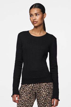 MARIE O-LECK POIN TOP - Black