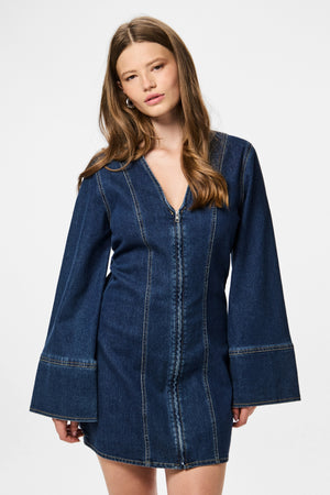 Robe en jean Flora - Denim bleu foncé